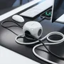 Aisens Regleta de Sobremesa Multifunción ASPS-2A2C04-W con 3 Tomas y 4 USB, Blanco